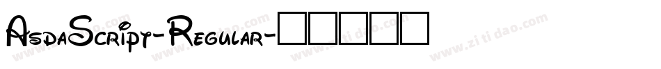 AsdaScript-Regular字体转换