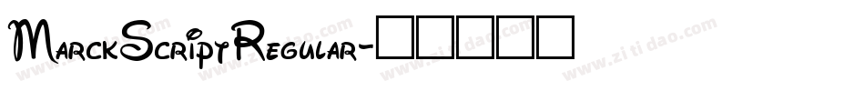 MarckScriptRegular字体转换
