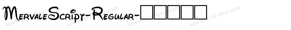 MervaleScript-Regular字体转换