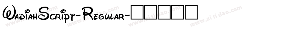 WadiahScript-Regular字体转换