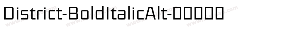 District-BoldItalicAlt字体转换