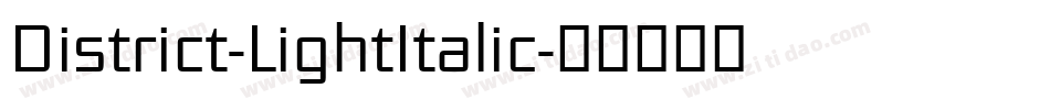 District-LightItalic字体转换
