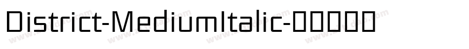 District-MediumItalic字体转换