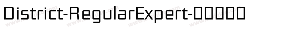 District-RegularExpert字体转换