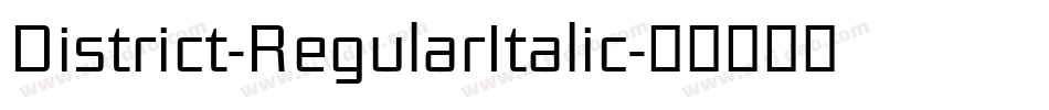 District-RegularItalic字体转换