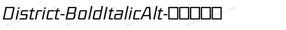 District-BoldItalicAlt字体转换