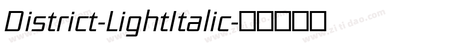 District-LightItalic字体转换