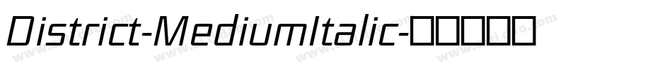 District-MediumItalic字体转换
