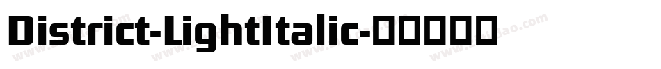 District-LightItalic字体转换
