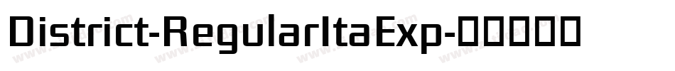 District-RegularItaExp字体转换