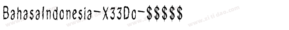 BahasaIndonesia-X33Do字体转换