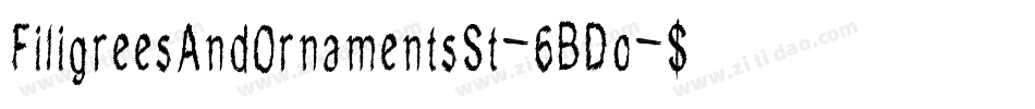 FiligreesAndOrnamentsSt-6BDo字体转换