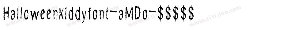 Halloweenkiddyfont-aMDo字体转换