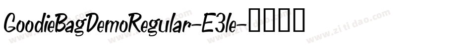 GoodieBagDemoRegular-E3le字体转换