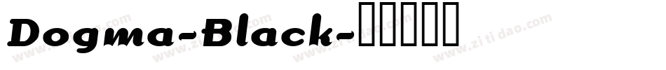 Dogma-Black字体转换