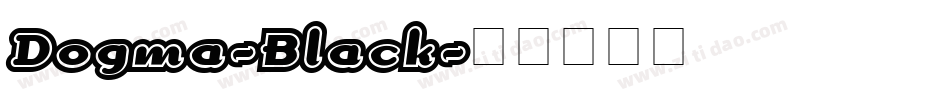 Dogma-Black字体转换