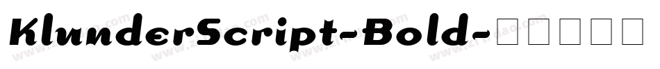 KlunderScript-Bold字体转换
