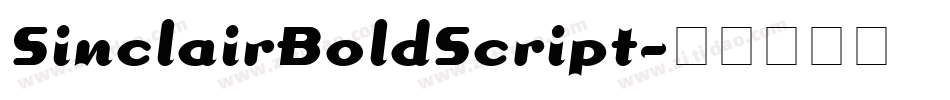 SinclairBoldScript字体转换