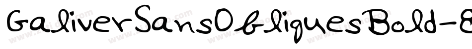 GaliverSansObliquesBold-8DoM字体转换