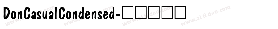 DonCasualCondensed字体转换