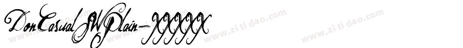DonCasualSWPlain字体转换