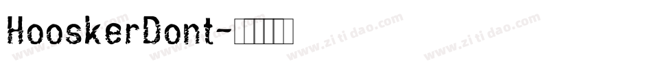 HooskerDont字体转换