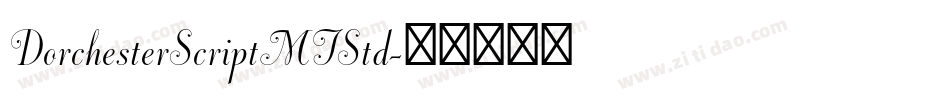 DorchesterScriptMTStd字体转换