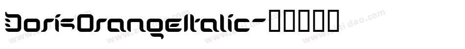 DorisOrangeItalic字体转换