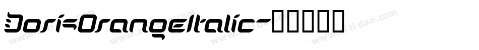 DorisOrangeItalic字体转换