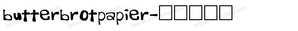 butterbrotpapier字体转换