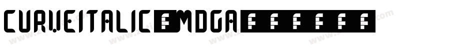 CurveItalic-mdga字体转换