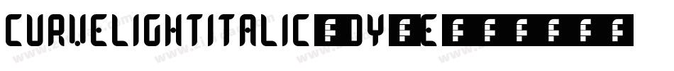 CurveLightItalic-dY2E字体转换