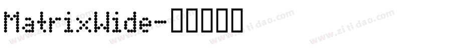 MatrixWide字体转换