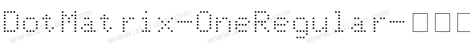 DotMatrix-OneRegular字体转换