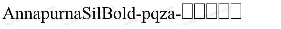 AnnapurnaSilBold-pqza字体转换