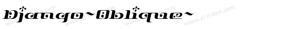 Django-Oblique字体转换