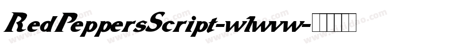 RedPeppersScript-w1wvw字体转换