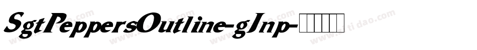 SgtPeppersOutline-gJnp字体转换