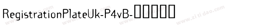 RegistrationPlateUk-P4vB字体转换