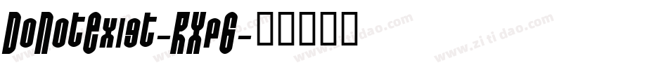 DoNotExist-RXp6字体转换