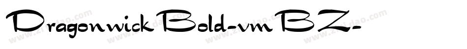 DragonwickBold-vmBZ字体转换