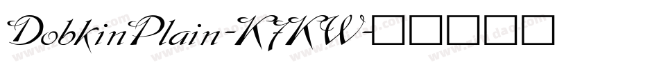 DobkinPlain-K7KW字体转换