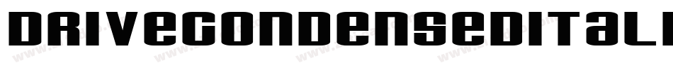 DriveCondensedItalic-8paA字体转换