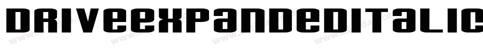 DriveExpandedItalic-r6xK字体转换