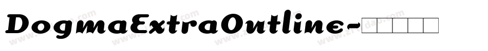 DogmaExtraOutline字体转换