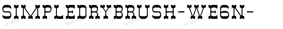 SimpleDryBrush-WE6n字体转换