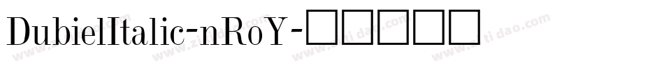 DubielItalic-nRoY字体转换
