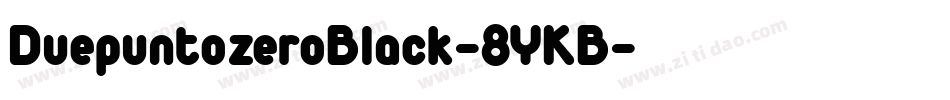 DuepuntozeroBlack-8YKB字体转换