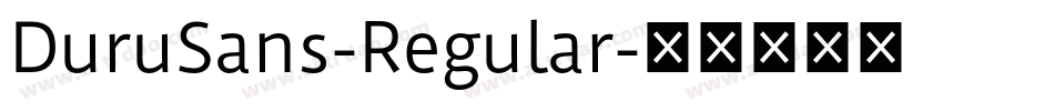 DuruSans-Regular字体转换