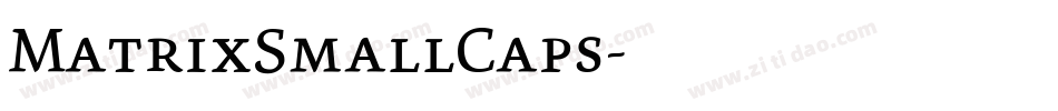 MatrixSmallCaps字体转换